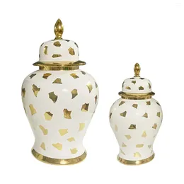 Storage Bottles Classical Ceramic Ginger Jar Handicraft Table Centerpiece Collectible Decor