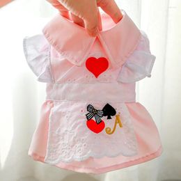 Dog Apparel Pet Dogs Clothes Spring Autumn Girl Cats Skirts Stars Printing Breathable Sweet Thin Clothing Chihuahua Princess Dress