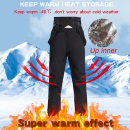 Winter Super Warm Ski Suit Men Windproof Waterproof Snowboarding Fleece Jackets Pants Male Snow Costumes Brand Overalls