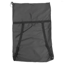 Laundry Bags Travel Backpacks Heavy Duty Bag Camping Large Clothing Storage (black) Shoulder Strap Wash Organiser Canvas