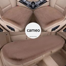 2024 Universal Car Seat Cushion Winter Plush 3PCS High Quality Rabbit Fur Imitation Soft Seat Cover Warmer Car Seat Protector