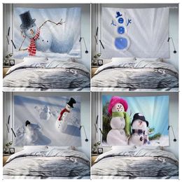 Tapestries Snowman Cartoon Tapestry Home Decoration Hippie Bohemian Divination Kawaii Room Decor