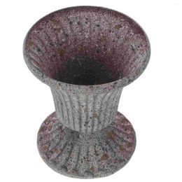 Garden Decorations Memorial Cemetery Vase Iron Flower Pot Container Holder