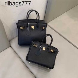 Bag Luxurys Leather Bk Togo Calf Women's Buckle Portable Women's Large Capacity Fashion One-shoulder Cross-body