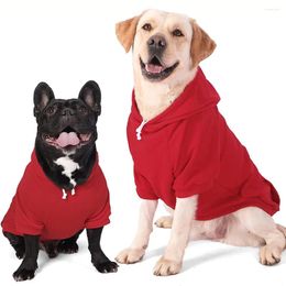 Dog Apparel Blank Sweatshirt Pet Hoodies For Puppy Medium Large Dogs Basic Big Sweater Coat With Pocket Design Sports Clothing