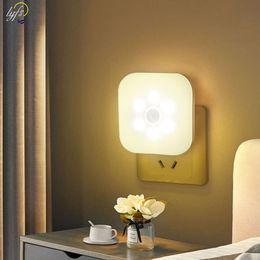 New LED Lights Plug-In Wireless With Motion Sensor Small Night Lights Lamp For Room Corridor Closet Home Decor