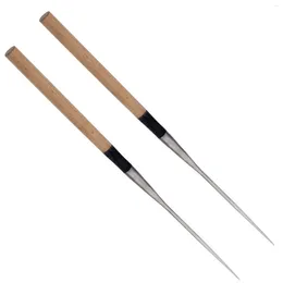 Kitchen Storage 1 Pair Of Sushi Chopsticks Japanese Style Sashimi Reusable Cooking Serving Chop Sticks With Wood Handle For