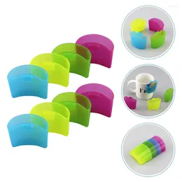 Tea Trays 8 Pcs Cup Bag Holder Plastic Stand Drinking Biscuit Mug Cookies Small Tools Holders Pp Afternoon Gadget