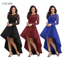 Casual Dresses Vintage Plus Size EST Mermaid 50s 60s Dress Lace With Broadcloth F2977 Irregular Ruffled Hem 3 Colors