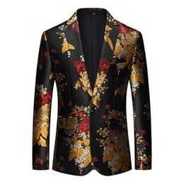 Men Spring Printing Business Suit Jackets/Male Slim Fit High Quality Dress Blazers Fashion Casual Tuxedo Plus Size 5XL 6XL 240314