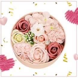 Decorative Flowers Wedding Box Gift DIY Rose Flower Valentine's Day Soap Home Festival Bouquet Outdoor Fall