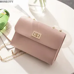 Shoulder Bags Fashion Simple Small Square Bag PU Leather Chain Mobile Phone Women