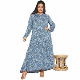 zanzea Women Lg Sleeve Bohemian Floral Printed Dr Autumn Sundr Vintage Holiday Beach Maxi Vestidos Plus Size Dres 5XL t9Qy#