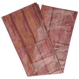 Table Cloth 4 Pcs Desktop Plastic Disposable Rustic Wood Planks Pe Home Tablecloth