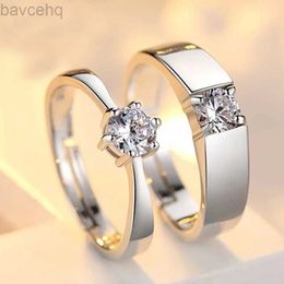Wedding Rings Classic Couple Rings For Men Women CZ Stone Trendy Wedding Lovers Ring Jewelry Romantic Valentines Day Present Ring Accessory 24329