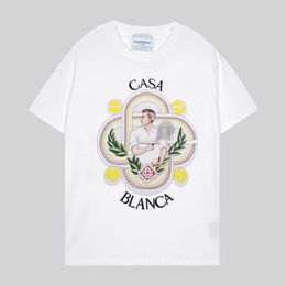 Mens T-Shirts Casablanc Shirt Designer T Men Casa Blanca Luxury Shirts Tshirts Women Tee Oversized Woman Round Neck Cotton Short Drop Otuhi