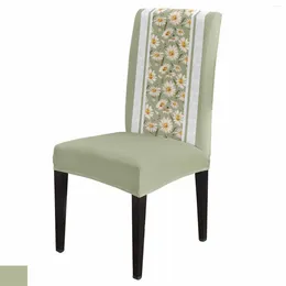 Chair Covers Spring Daisy Green Cover Set Kitchen Stretch Spandex Seat Slipcover Home Decor Dining Room