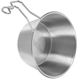Bowls Stainless Steel Camping Bowl Outdoor Cooking Salad With Handle