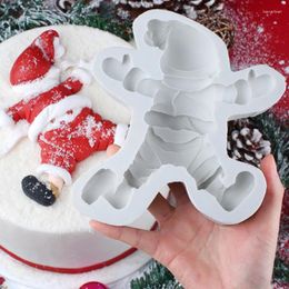 Baking Moulds Christmas Santa Cookie Mould Silicone Mould Fondant Cake Decorating Tool Gumpaste Sugarcraft Chocolate Forms Bakeware Tools