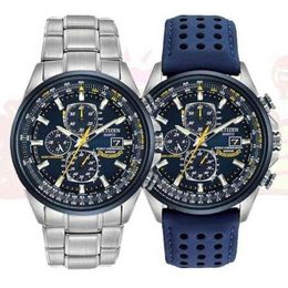 Luxury Wateproof Quartz Watches Business Casual Steel Band Watch Men's Blue Angels World Chronograph WristWatch 2112311724