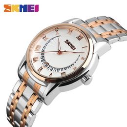 SKMEI Business Mens Watches Top Brand Luxury Stainless Steel Strap Waterproof Watch Quartz Wristwatches Relogio Masculino 9122254V