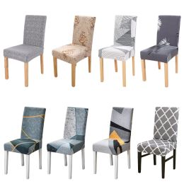 1pc Universal Chair Cover Christmas Hotel Household Anti-fouling Chair Cover Piece Elastic Office Computer Seat Cover