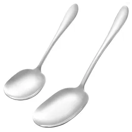 Spoons Stainless Steel Serving Soup Flatware Home Tableware Kitchen Scoops