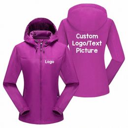 autumn Women's Windproof Jacket Diy Zipper Custom Logo Brand Coat Waterproof Sportswear Thin Jacket Outdoor Jackets 6XL New 78PF#