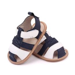 Sandals Toddler Boys Girls Adjustable Sandals Breathable Outdoor Contrast Colour Anti-Slip Soft Sole Magnetic Infant First Walkers Shoes 240329