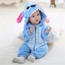 2022 Infant Romper Baby Boys Girls Jumpsuit New born Bebe Clothing Hooded Toddler Baby Clothes Cute Stitch Romper Baby Costumes
