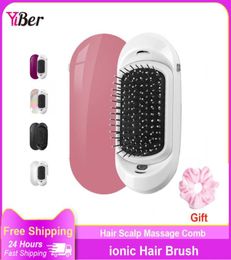 Hair Brushes Scalp Massage Comb Anti Frizz ionic Electric Negative Ions Portable Smooth Magic s 2211052704077