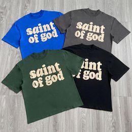 2024ss Print Blue White Black Green Tee Men Women T-shirt Crew Neck Short Sleeve T Shirts