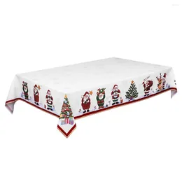 Table Cloth Christmas Tablecloth Decorative Rectangular Waterproof Runner For Xmas Party Holiday Winter Home Decor 84 X