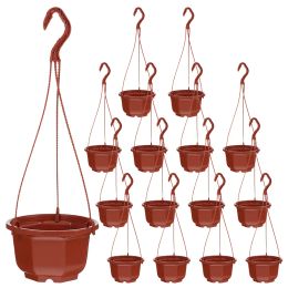 Planters 15 Sets Flowerpot White Hanging Planters Outdoor Container Chlorophytum Plastic Plants Pots