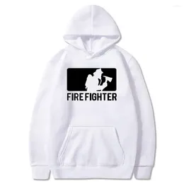 Men's Hoodies Firefighter Coat For Men Fireman Autumn And Winter Long Sleeve Polyester Sweatshirt Gift Hooded Man Clothing Funny