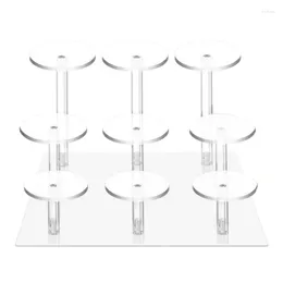 Baking Tools 9 Columns Of Acrylic Christmas Ornaments Display Stand For Cupcakes Jewellery Cosmetics Easy To Use