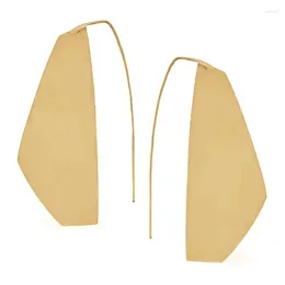 Dangle Earrings LONDANY Very Simple Fashion Geometric Irregular Metal Wind Exaggerated Large Atmosphere Concave Shape