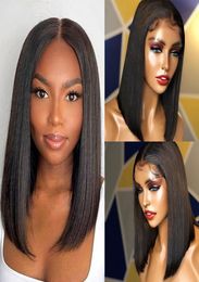 Human Hair Short Closure Wigs Cheap Human Hair Wigs Blunt Cut Bob Wig With 100 Brazilian Hair1153956