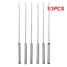 Forks 1/3PCS Set Stainless Steel Chocolate Fork Cheese Pot Fruit Dessert Fondue Fusion Skewer Kitchen Tools