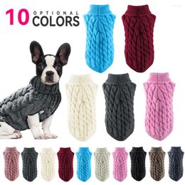 Dog Apparel Winter Clothes Knitted Sweater For Chihuahua Yorkies Vest Soft Coat Teddy Jacket Outfit Pet Accessory