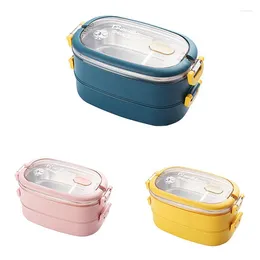 Dinnerware Stainless Steel Insulated Lunch Box Student School Multi-Layer Tableware Bento Container