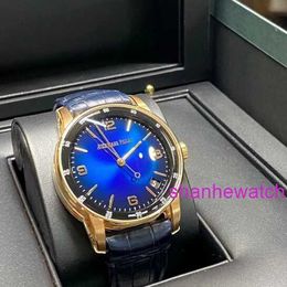 AP Sports Wrist Watch 15210OR New CODE 11.59 Series Most Beautiful Gradient Blue Dial 18k Rose Gold