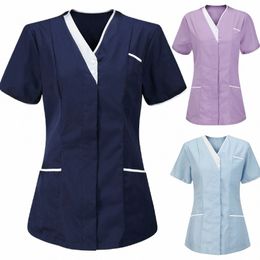hospital Staff Scrubs Top Nursing Uniform For Male Female Dental Clinic Supplies Nurse Women Uniforms Shirt Medical Uniforms d0LN#