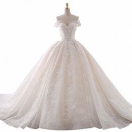 fmogl Sexy Sweetheart Lace Ball Gown Wedding Dres 2022 Applique Beaded Frs Chapel Train Bride Gown Vestido De Noiva z52h#