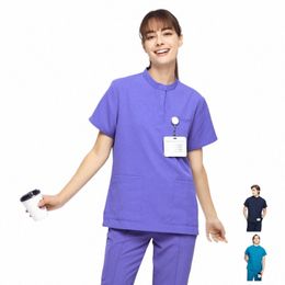 anno Cold Fabric Medical Scrubs Set Summer Nurse Uniform Hospital Sanitary Doctor Suit Antibacteria Antistatic Wrinkle Free x8j2#