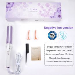 Straighteners Hair Curler 40mm Curling Irons Negative Ion Ceramic Wand Wave Hair Curler Fast Heating Woman Festival Gift Hair Styling Tool