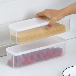 Storage Bottles Transparent Kitchen Noodle Spaghetti Container Household Cereal Preservation Box With Cover Dry Food