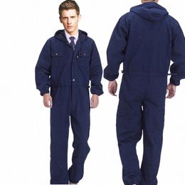 cott Welding Suit Denim Work Clothes Men Uniform Safety Durable Antisparking Jumpsuit Mechanical Auto Repair Workshop Coverall A8Tm#