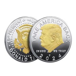 2024 Trump Coin Take America Back Coin Lembrança de artesanato presidencial dos EUA