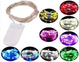 Led String Lights 2M 20leds CR2032 Battery Operated Copper Wire Fairy Lights for Christmas Garland Decoration8984176